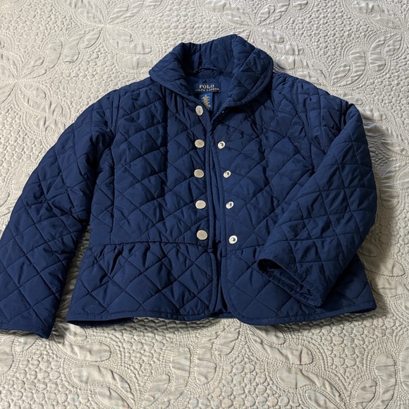 Polo Ralph Lauren Kids Navy Blue Quilted Preppy Puffer Jacket Size 6 - Picture 14 of 14